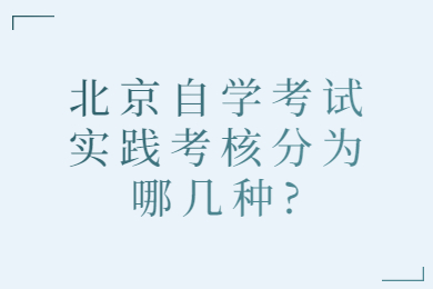 北京自学考试实践考核分为哪几种?